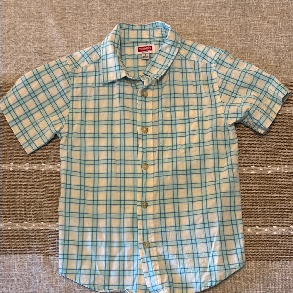 Kids Blue Plaid Shirt
